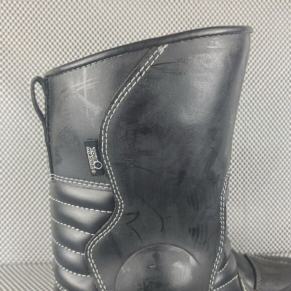 Tour Master Solution Waterproof Motorcycle Riding Boots Mens 11 Black Zipper - Picture 8 of 13